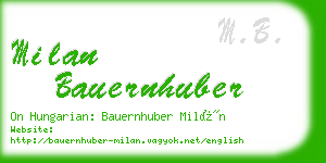 milan bauernhuber business card